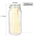 Clasp glass storage bottle The kitchen holds bottles Transparent sealed tank Modern simplicity Storage tank